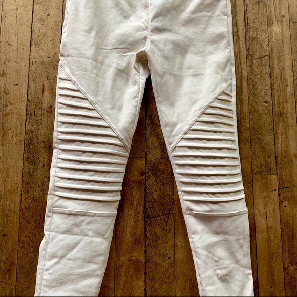 Venti6 Cream Faux Suede Leggings - Picture 4 of 9